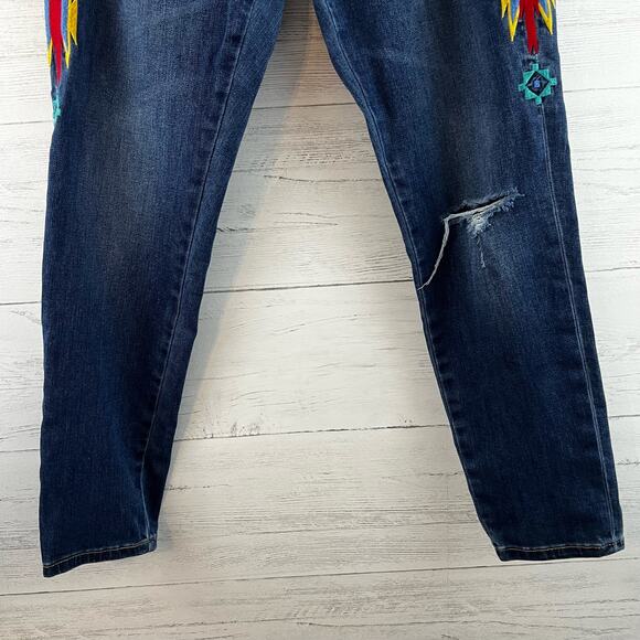 Chip & Pepper Syd Skinny Ankle Embroidered Jeans Size 30 - Picture 5 of 9